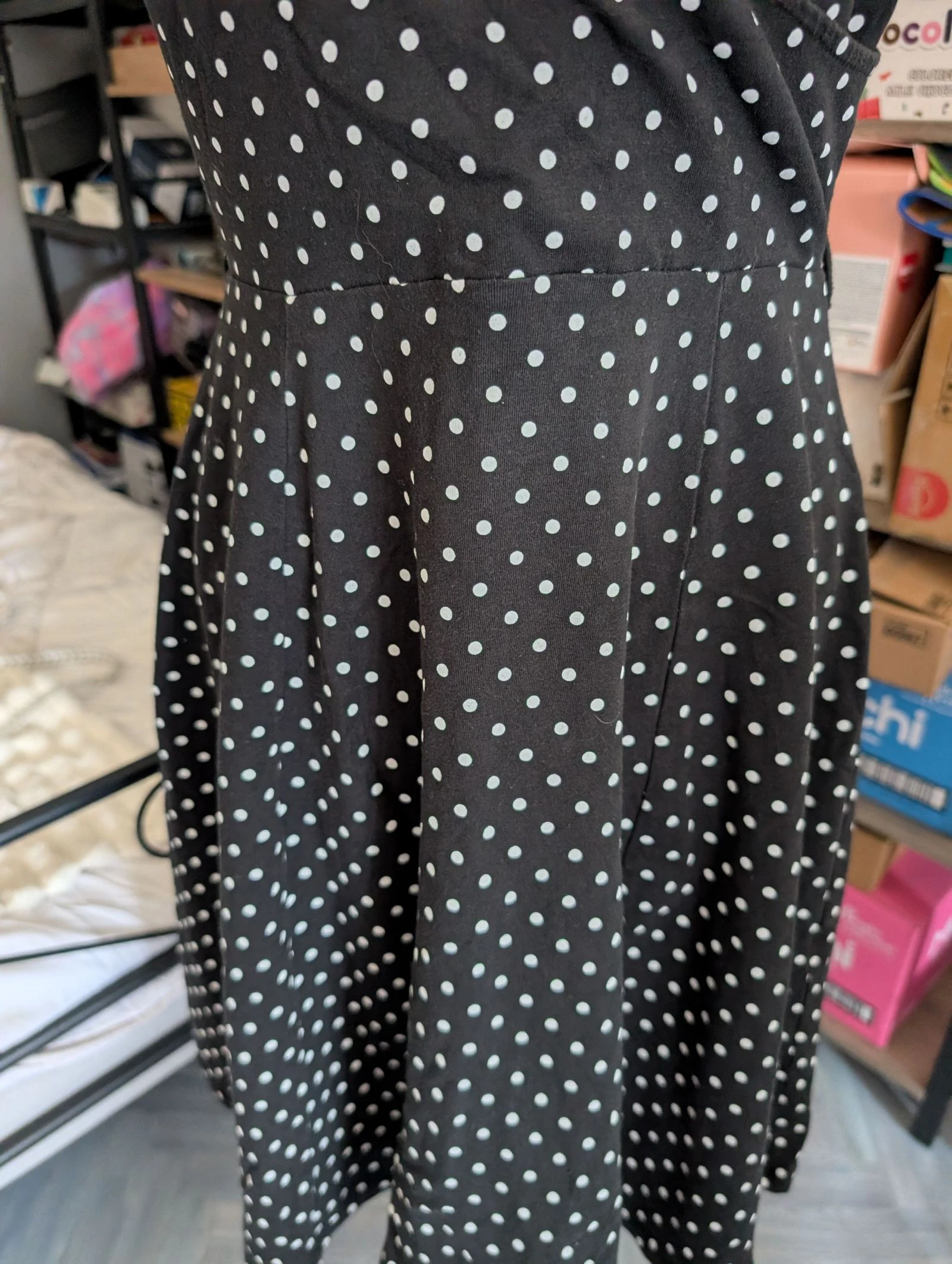 Magnificent black polka dot skater dress - Retro rockabilly style – photo 4